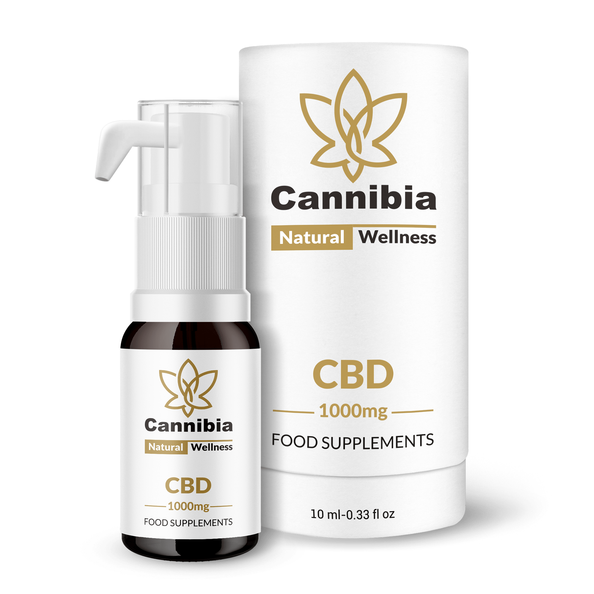 Packaging et flacon Cannibia Huile CBD 1000 mg